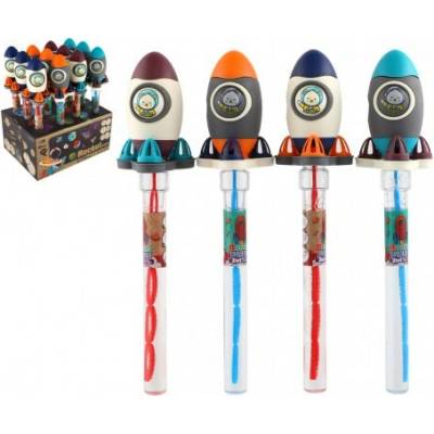Bublifuk trubice raketa vesmír 38cm 4 farby