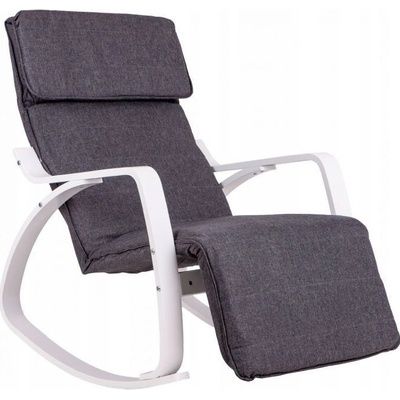modernHOME Houpací křeslo chaise lounge bílá/charoc TXRC-02 WHITE/CHAROC – Zboží Dáma