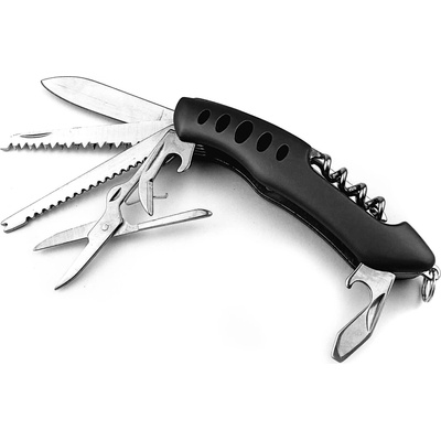 Multitool 12v1 s Ergonomickou Rukoväťou Všestranný Vreckový Nôž čierna