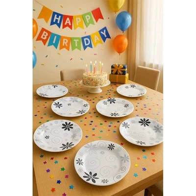 Perla Festa Taniere párty s kvetinovým vzorom ø 22cm