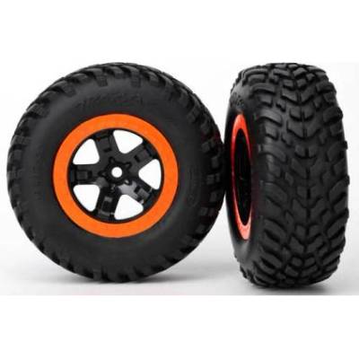 Traxxas колело 2.2/3.0", диск SCT черно-оранжев, гума SCT (2) (2WD преден)