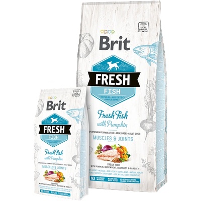 Brit Fresh Fish with Pumpkin Adult Large Muscles & Joints за кучета от големите породи, с прясна риба и тиква 2.5 кг