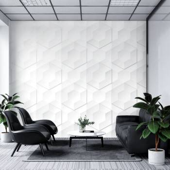 Image 1 of Art gift Фототапет - Бели шестоъгълници