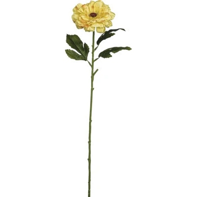Umelé kvety cínie 63 cm žltá