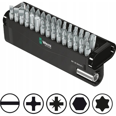 Wera sada bitů 30ks 05057434001 – Zboží Dáma