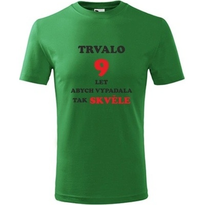 Zelené dětské tričko dívčí trvalo 9 let
