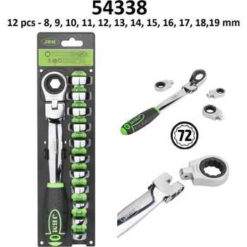 Image 1 of JBM Тресчотъчен ключ със сменяеми глави - 12 броя ; jbm 54338