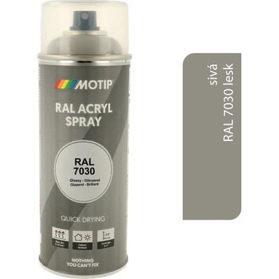Motip Acryl 400 ml RAL 7030 lesk