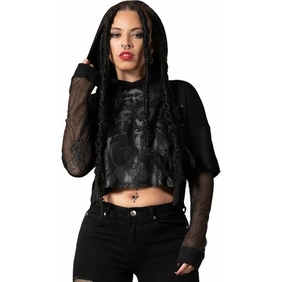 KILLSTAR Дамска тениска с дълги ръкави (топ) KILLSTAR - Dark Forces Cropped - KSRA004935