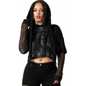 KILLSTAR Дамска тениска с дълги ръкави (топ) KILLSTAR - Dark Forces Cropped - KSRA004935