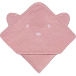 Lionelo Бебешка хавлия с качулка Lionelo - 80 x 80 cm, Pink (5903771709323) - baby