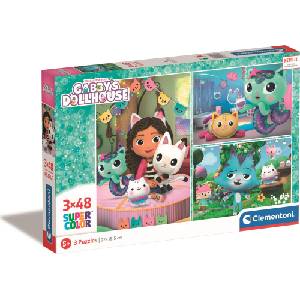 Clementoni - Puzzle 3x48 Gabby dollhouse - 40 - 99 piese