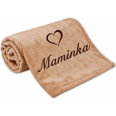 Povlečení Plus Deka pro maminku se srdíčkem čokoládová 150x200