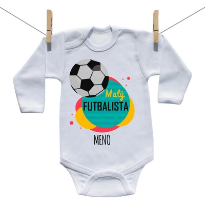 Boodyy Body s dlhým rukávom Malý futbalista s menom dieťatka