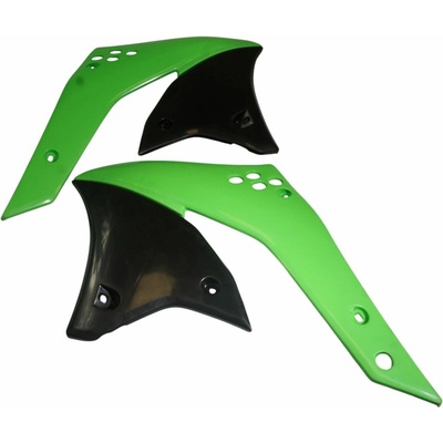UFO kryty chladiče KAWASAKI KX 85 98-13 barva černá/zelená