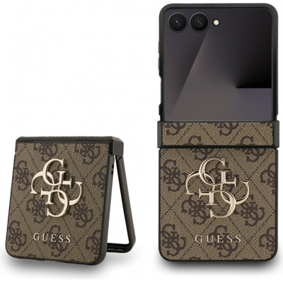 GUESS Гръб Guess PU 4G Metal Logo Case за Samsung Galaxy Z Flip 7 - Кафяв