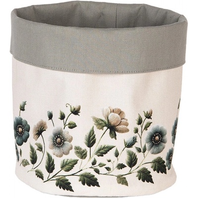 Pytlík na pečivo se zelenými květy Gently Blooming – 15x16 cm
