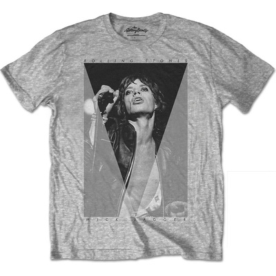 The Rolling Stones tričko Mick Triangle šedé