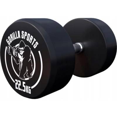 Gorilla Sports Jednoručné činky s povrchovou úpravou pogumované pevné 1 x 22,5 kg