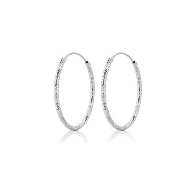 Nubis Stříbrné náušnice kruhy 16 mm - NB-3069-16