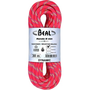 Beal Двойно въже Beal Rando Golden Dry 8 mm Twin rope - Pink - размер 20 m (309-0094-0111)