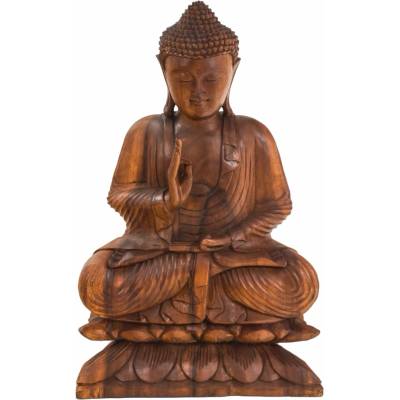 Sanu Babu Buddha ze dřeva stromu Suar, 74cm