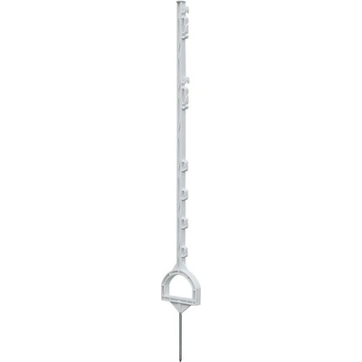VNT electronics s.r.o. Plastový sloupek pro elektrický ohradník, délka 115 cm, 10 oček, bílá