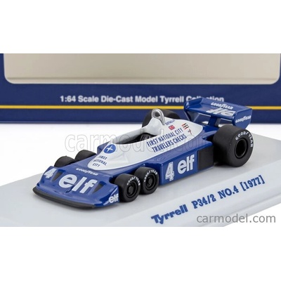 Kyosho Tyrrell F1 P34/2 Elf 6 Wheeler N 4 Season 1977 Patrick Depailler Modrá Bílá 1:64