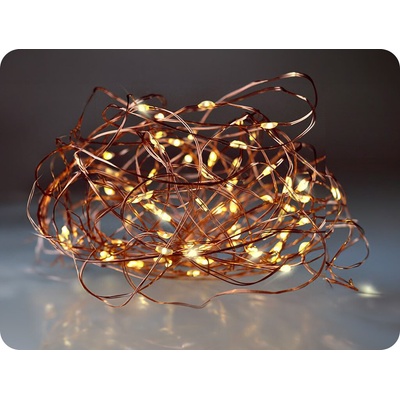 Solight vánoční řetěz měděný 100x mini LED 10m 3 x AA teplé světlo – Zbozi.Blesk.cz