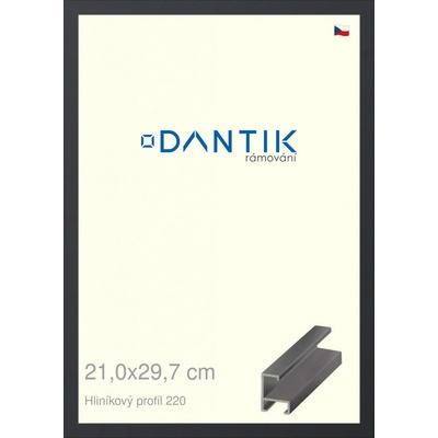 DANTIK rám na obraz 21 x 29,7 Černá matná