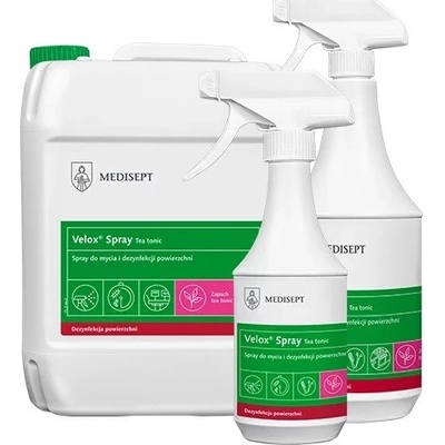 Velox Spray Medisept roztok na dezinfekciu povrchov a nástrojov čajové tonikum 5 l