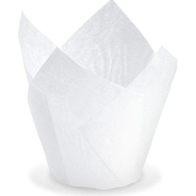 Wimex Cukrářský košíček Tulip bílý Ø 5x8,5 cm 16x16 cm 100ks – Zboží Dáma