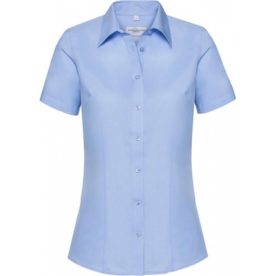 Košeľa dámska Russell Collection s kr.ruk. Tailored Coolmax svetlo modrá
