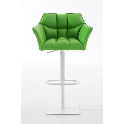 Design-Shop Damas W1 biely rám / koženka Zelená