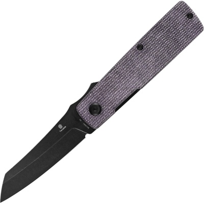 Tenable Higonokami Black Stonewashed D2 with Purple Micarta handle B2135A1