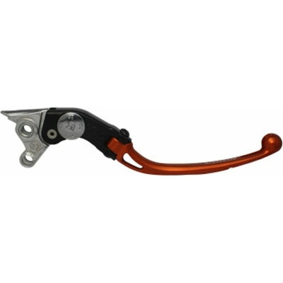 ACCOSSATO Adjustable folding lever ACCOSSATO LV009 in aluminium for original brake master cylinders oranžová
