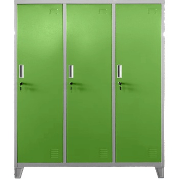 Carmen Метален шкаф Carmen CR-1604-3 JZ - сив / зелен