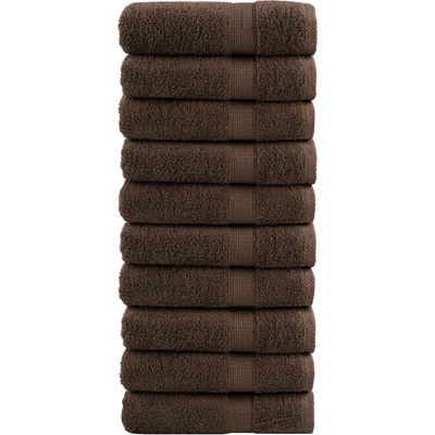 vidaXL Премиум кърпи за ръце SOLUND 10 бр кафяви 50x100 см 600 gsm (137235)