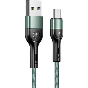 USAMS кабел плетен U55 2A micro USB зелен 1 m (Usa000743)