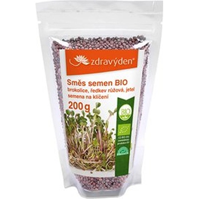 Zdravý den Směs semen na klíčení Bio brokolice, ředkev červená, jetel 200 g