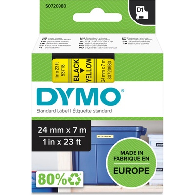 DYMO pásky D1 24mm štandard Čierna na žltej