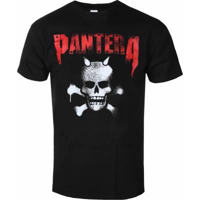 NNM мъжка тениска Pantera - Horned Skull Stencil - Черен - 12775200