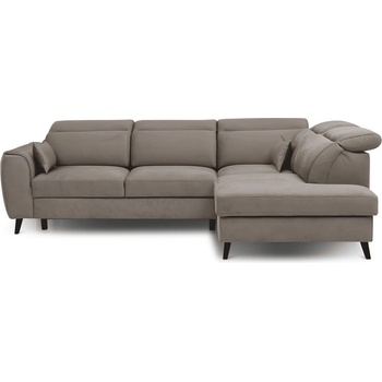 Eltap Бежов кадифен разтегателен ъглов диван с място за съхранение (десен ъгъл L форма) Noble - ELTAP (CO-NOB-RT-07PO)