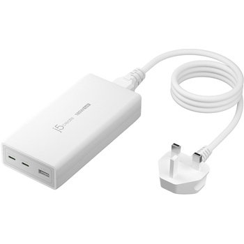 j5create JUP37185W-FN зарядно за мобилни устройства Универсален Бяла Променлив ток (AC) Бързо зареждане На закрито (JUP37185W-FN)