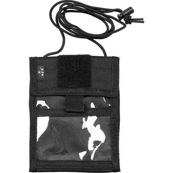 MFH Портфейл за врата с шнур, черен (30930a)