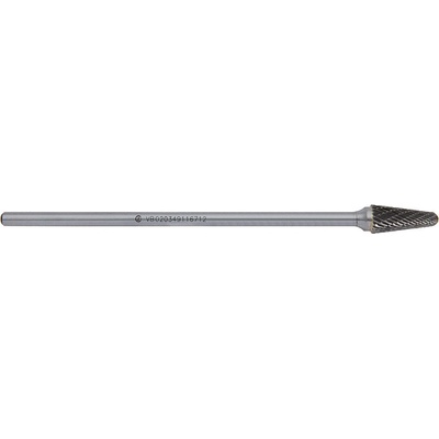 NÁSTROJE CZ Technická fréza kuželová zaoblená TK L 12x25-6x175 / dvojitý sek - VB020349116712