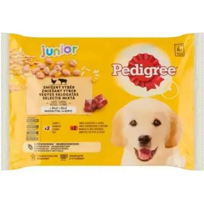 Pedigree Junior kuracie a morčacie mäso v želé 4 x 100 g