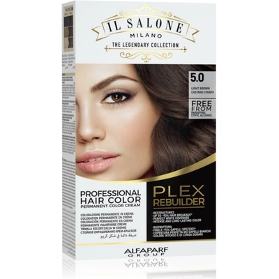 ALFAPARF Milano Il Salone Milano Plex Rebuilder перманентната боя за коса цвят 5.0 - Light Brown