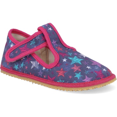 Beda Barefoot detské prezúvky Playful BFN Stars fialové