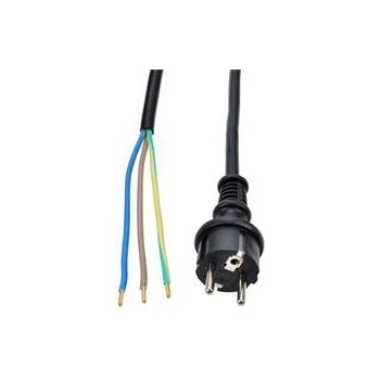 SOLIGHT Flexo šnúra, 5m, 3 x 2.5mm2, gumová H07RN-F3, čierna